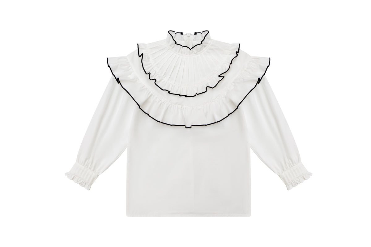 Ruffle Blouse - Black