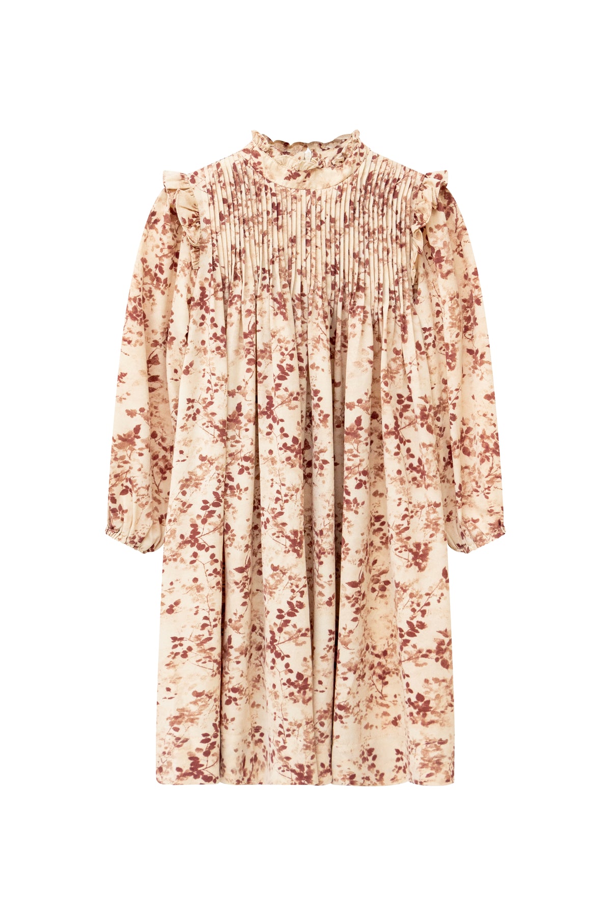 Papillon Pleated Dress - Burgundy