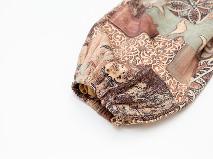 Papillon Pleated Dress - Brown