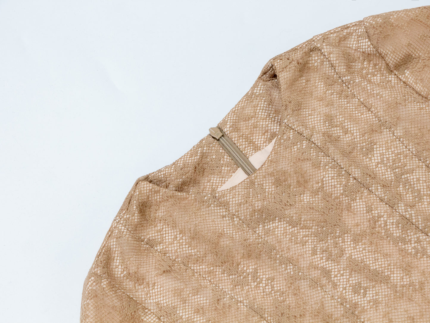 Mesh Tiered Dress - Mocha