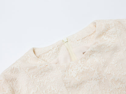 Mesh Tiered Dress - Cream