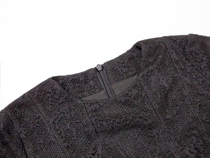 Mesh Tiered Dress - Black