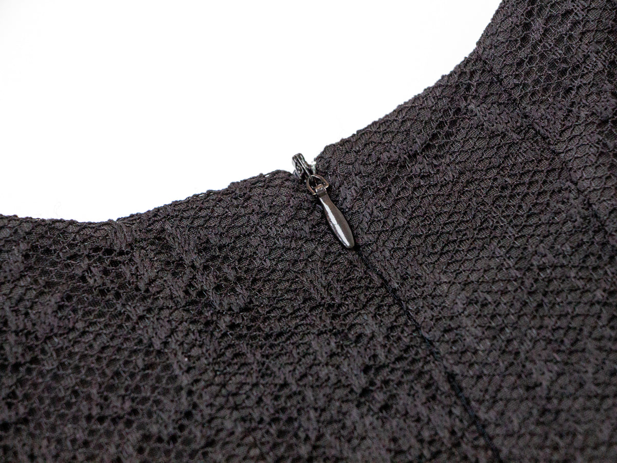 Mesh Tiered Dress - Black