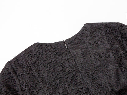 Mesh Tiered Dress - Black