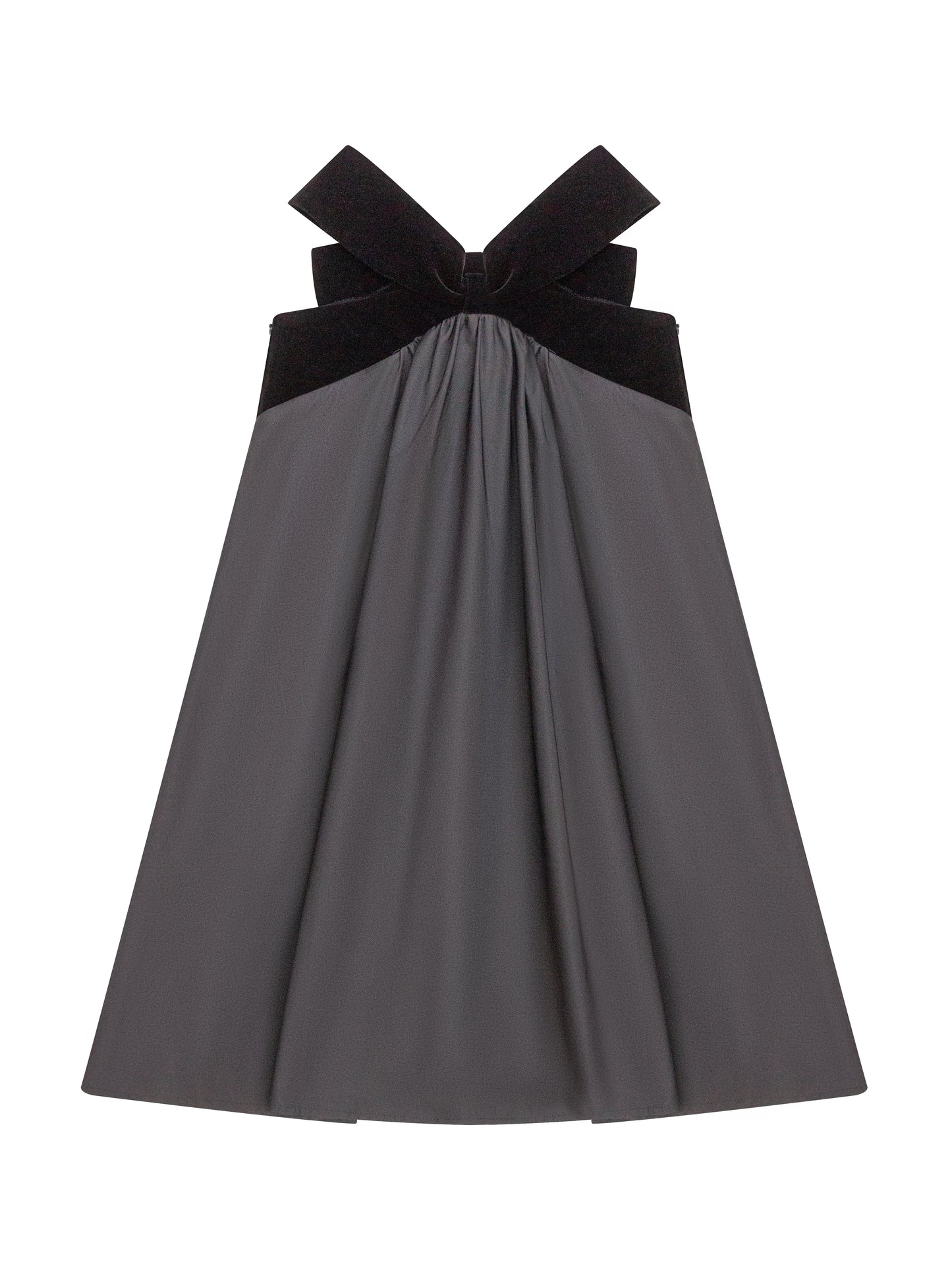 Velvet Bow Pinafore - Black