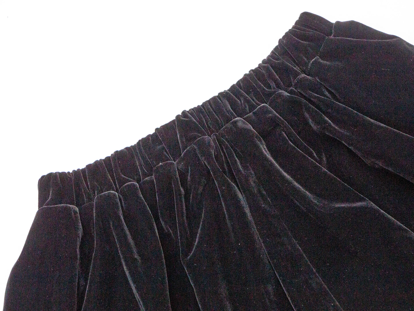 Velvet Balloon Skirt - Black