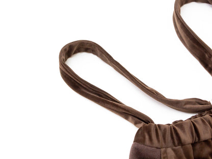 Velvet Romper Set - Brown