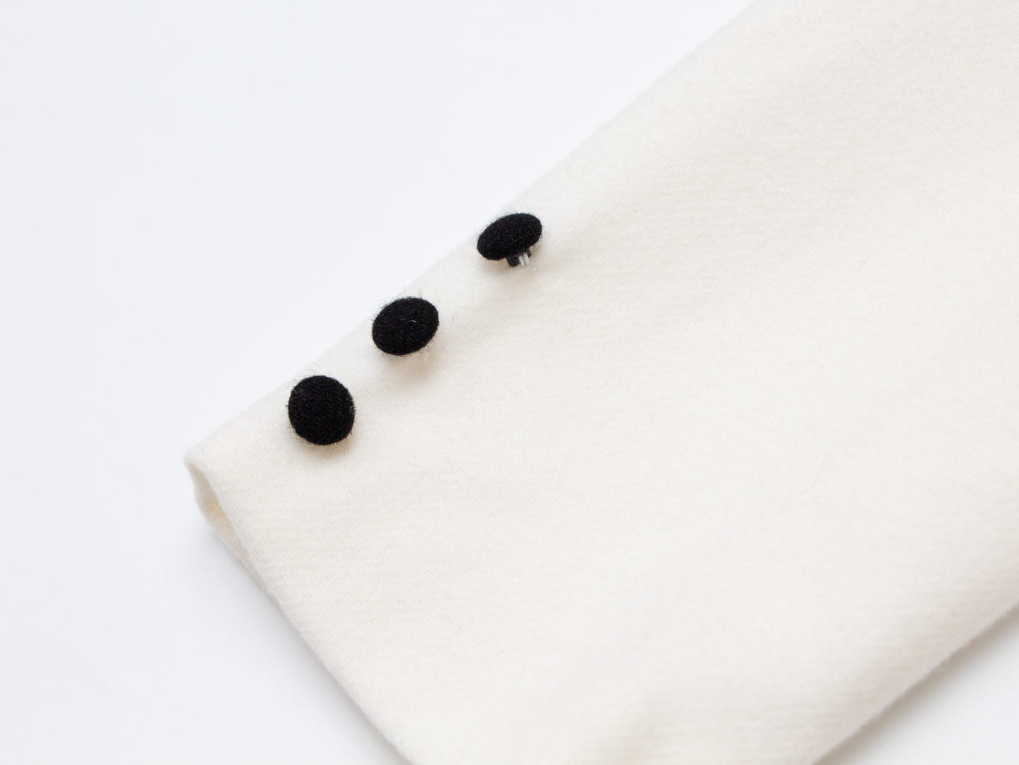 Double Breasted Wool Coat Dress - White