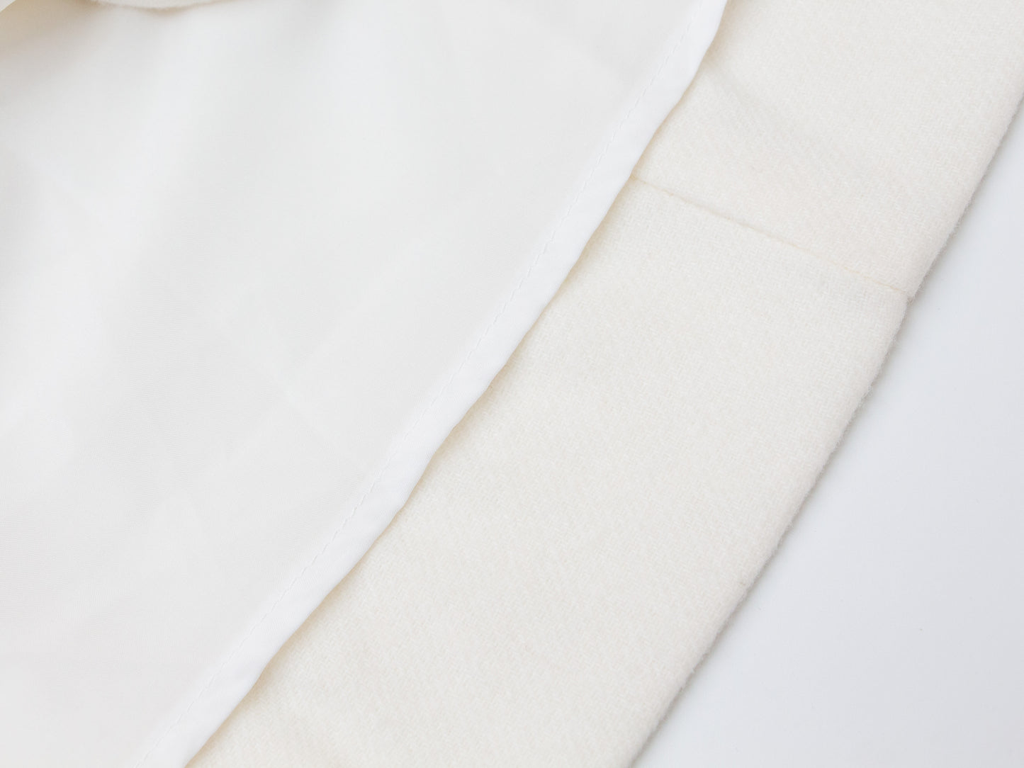 Double Breasted Wool Coat Dress - White
