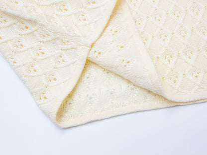 Ruffle Knit Blouse- Cream