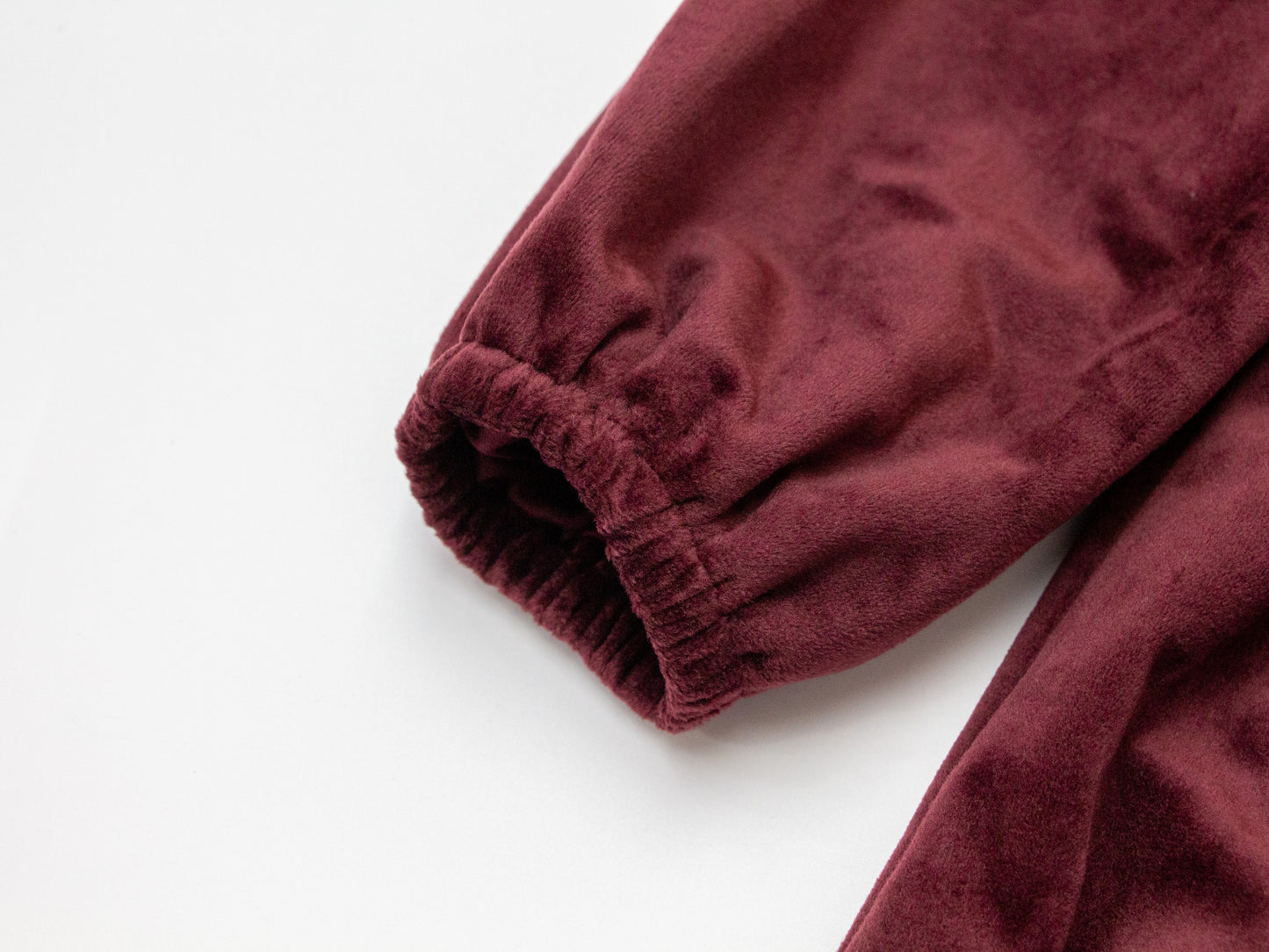 Velvet Peter Pan Dress - Burgundy