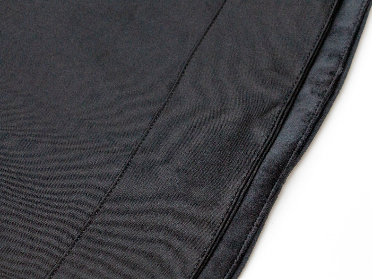 Lace-Up Denim Skirt - Black