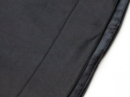 Lace-Up Denim Skirt - Black