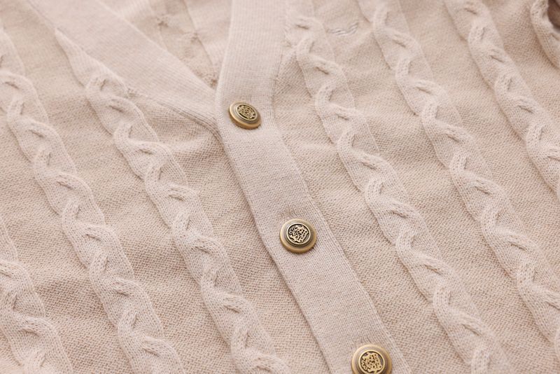 Cable-Knit Cardigan - Stone