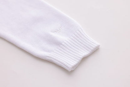 Black & White Button-Combination Sweater