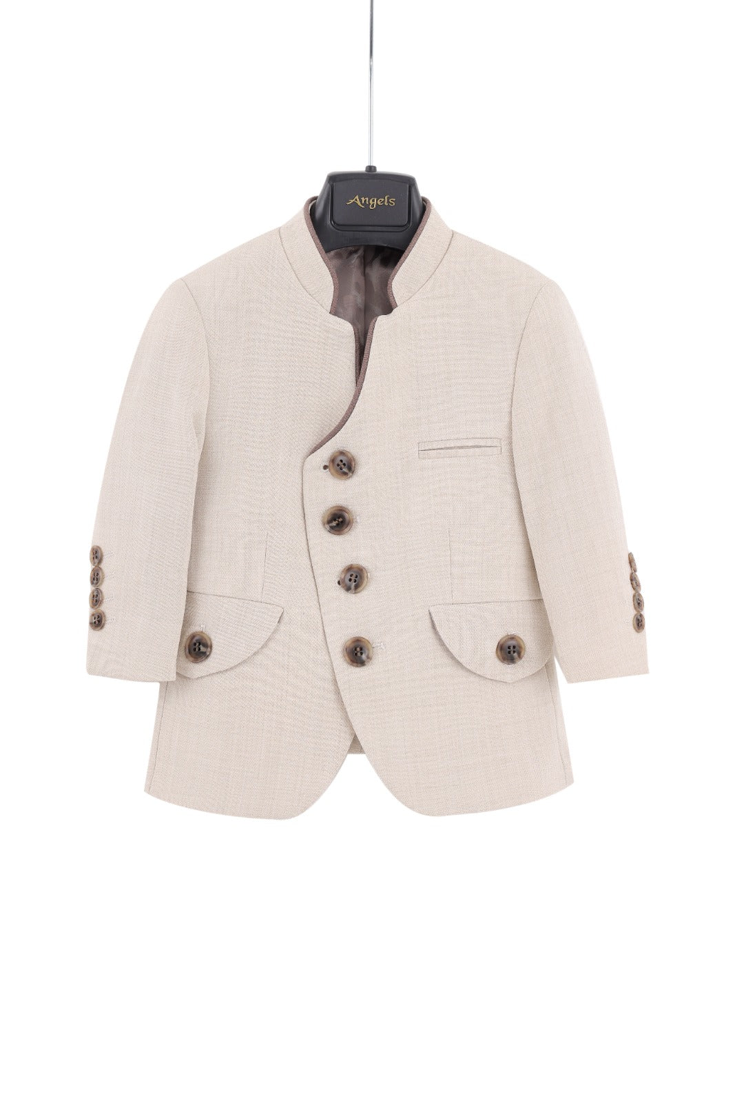 Asymmetric Tuxedo Jacket- Ivory