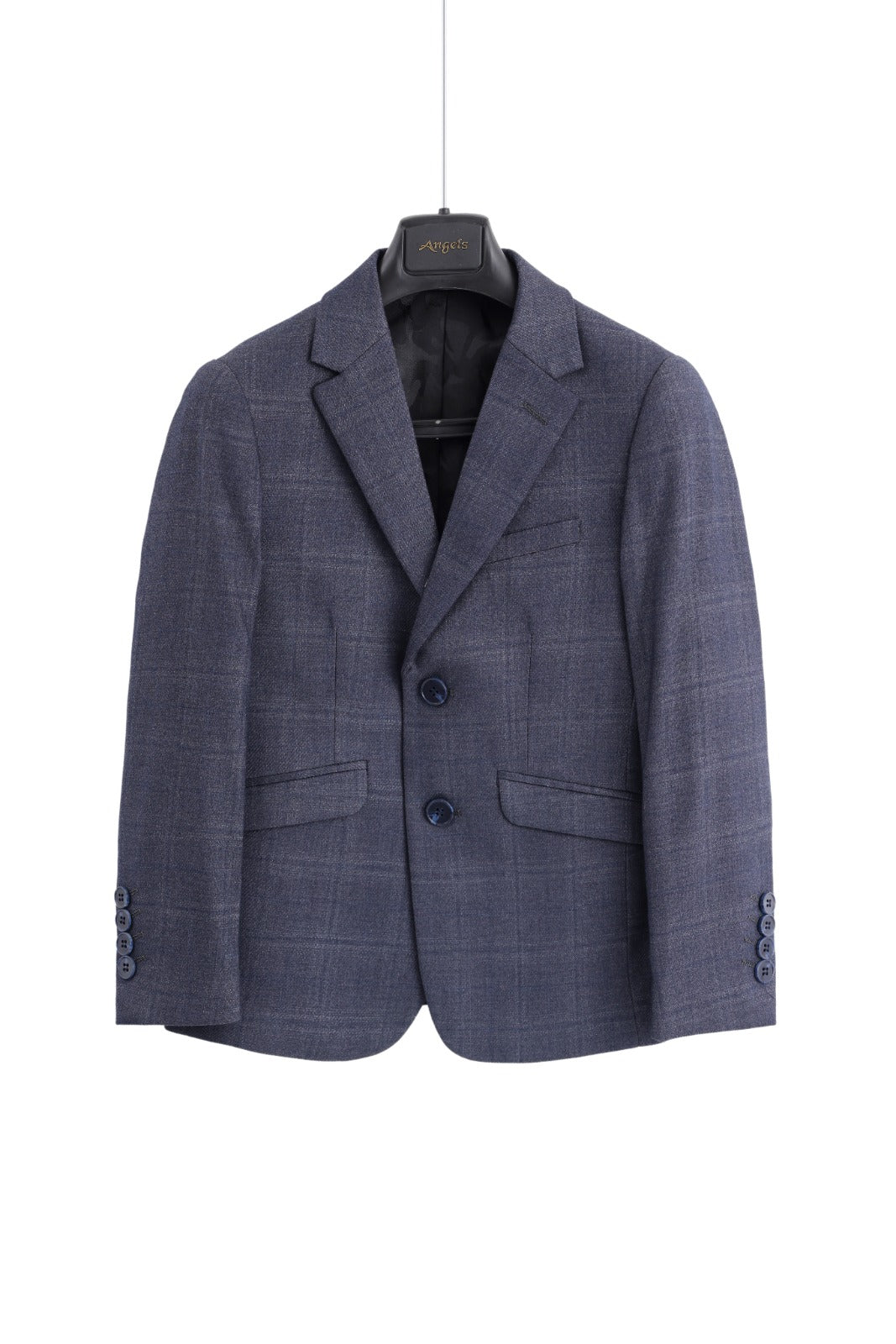 Checkered Jacket - Navy