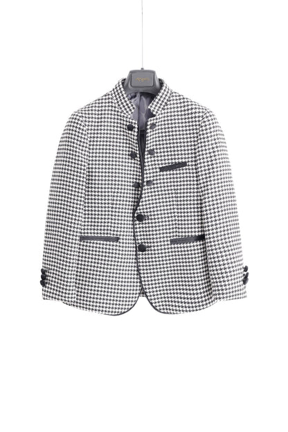 Pepita Tuxedo Jacket - Black