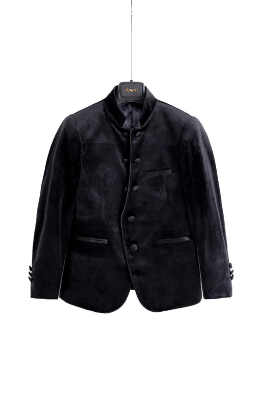 Velvet Tuxedo Jacket - Black