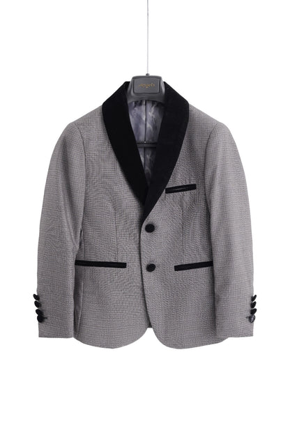Velvet Lapel Jacket - Grey