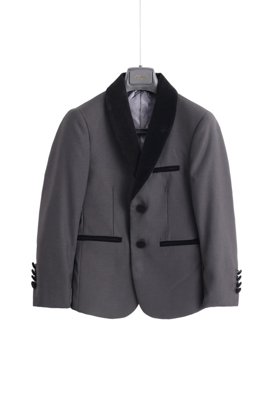 Velvet Lapel Jacket - Black