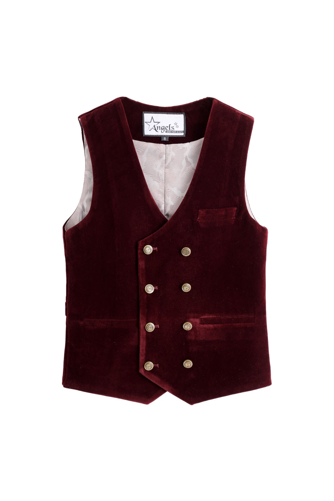 Velvet Vest - Burgundy
