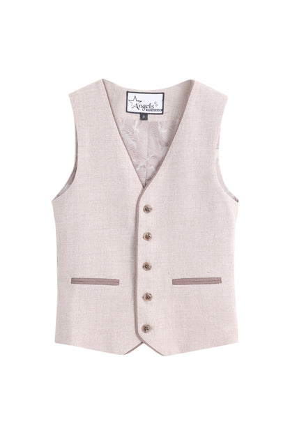 Piping Vest - Mocha