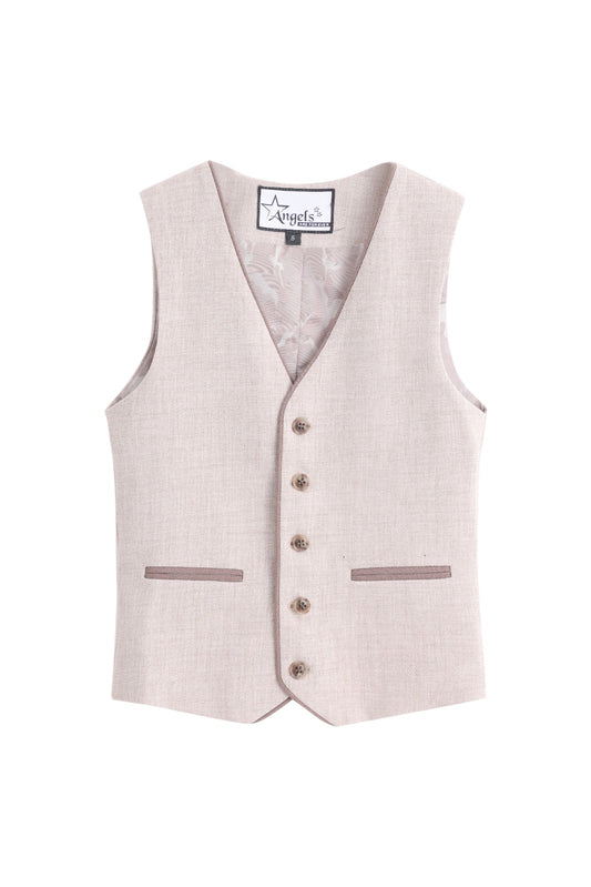 Piping Vest - Mocha