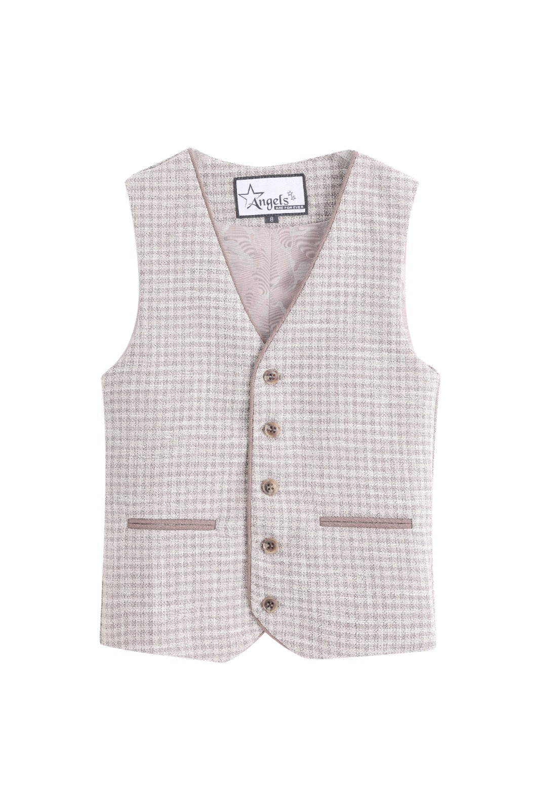 Pepita Vest - Mocha