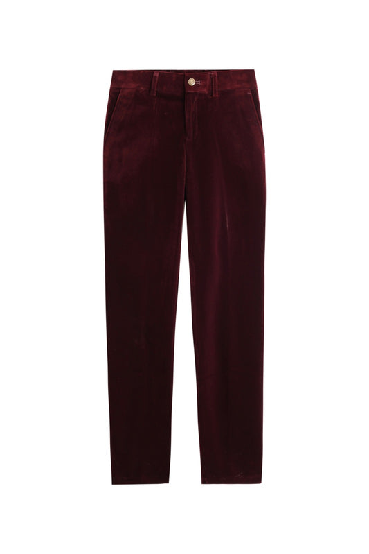 Velvet Trousers - Burgundy