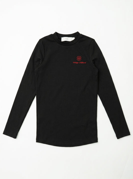 Embroidered Turtleneck - Black