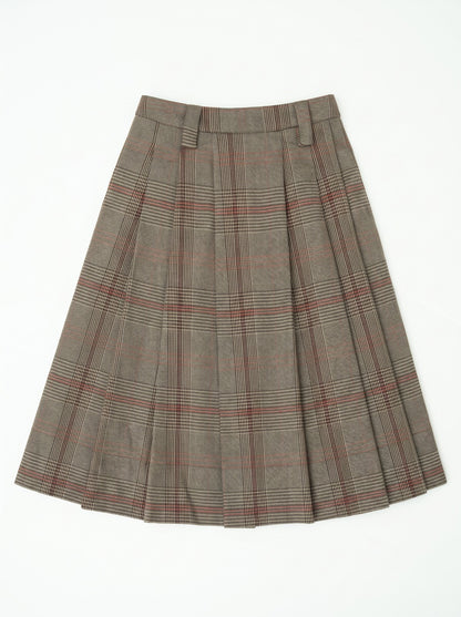 A- Line Plaid Skirt