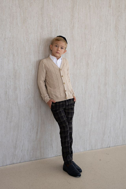 Cable-Knit Cardigan - Stone