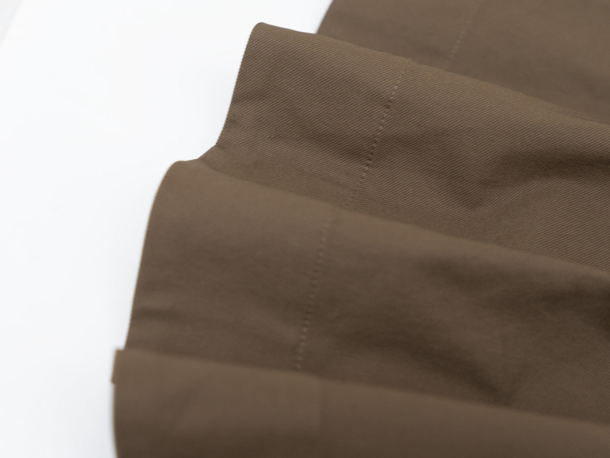Cotton Cap-Sleeves Dress - Brown