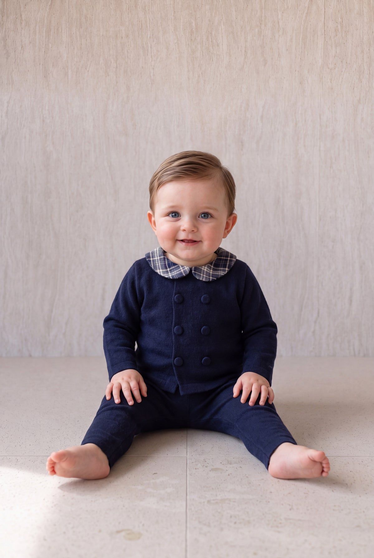 Burberry Knit Set - Navy
