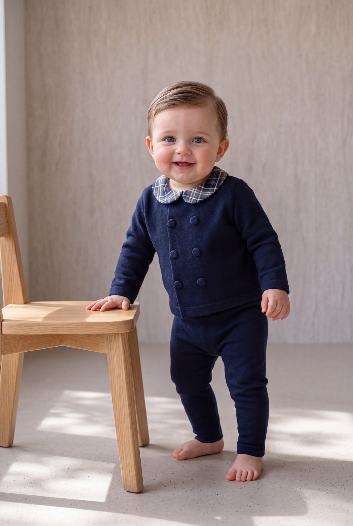 Burberry Knit Set - Navy