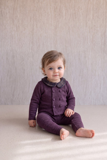 Burberry Knit Set - Plum