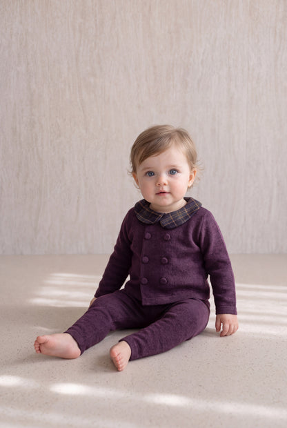 Burberry Knit Set - Plum