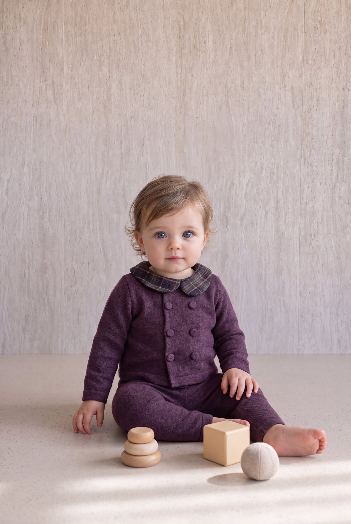 Burberry Knit Set - Plum