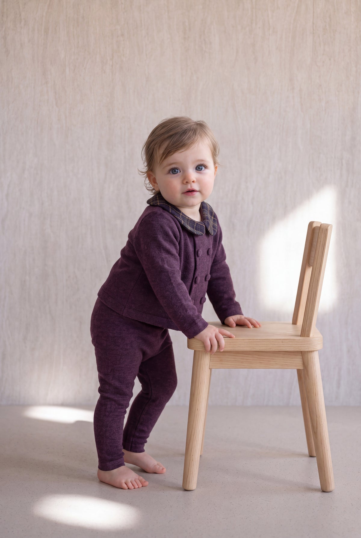 Burberry Knit Set - Plum