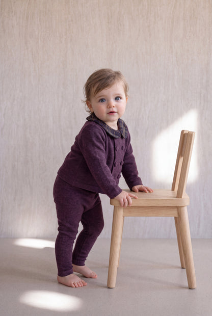 Burberry Knit Set - Plum