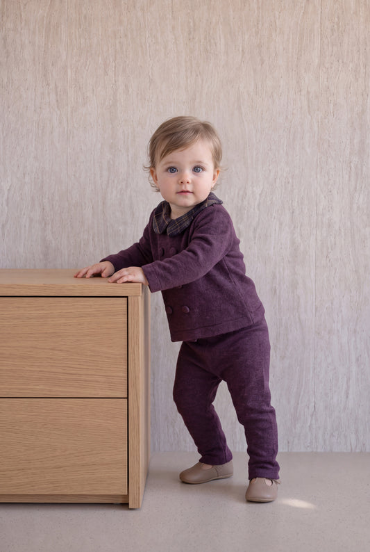 Burberry Knit Set - Plum