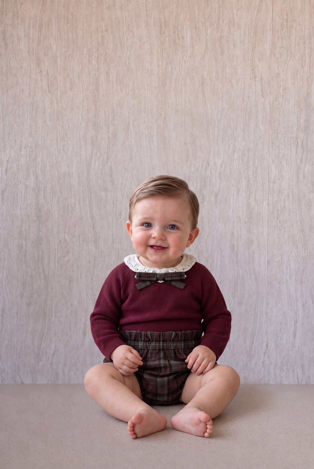 Plaid Set - Burgundy