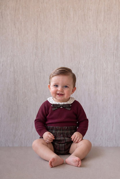 Plaid Set - Burgundy