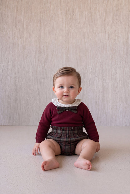 Plaid Set - Burgundy