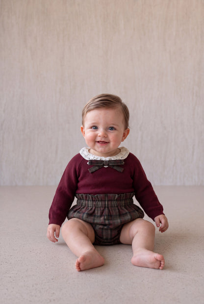 Plaid Set - Burgundy