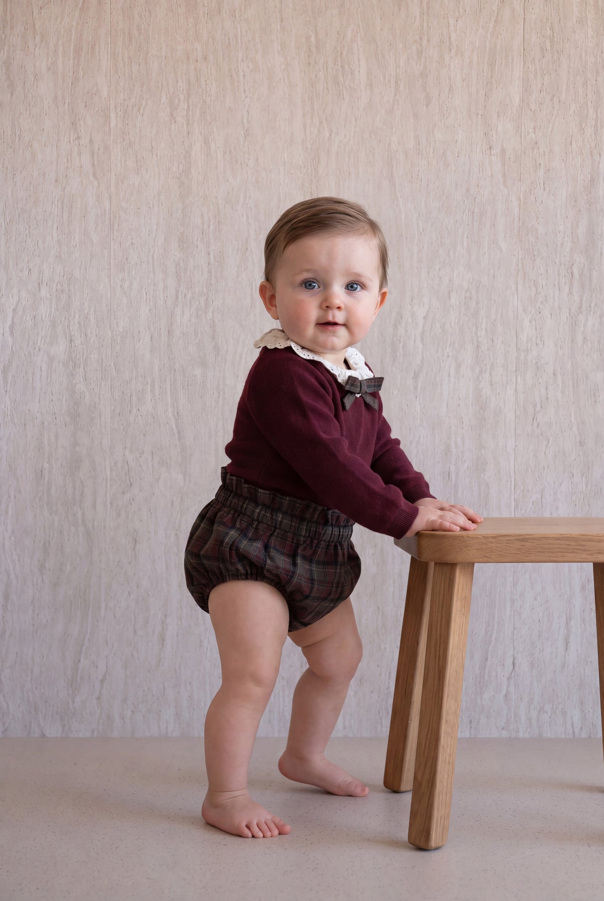 Plaid Set - Burgundy