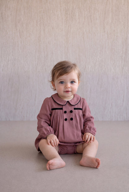 Pleated Flared Set - Raspberry