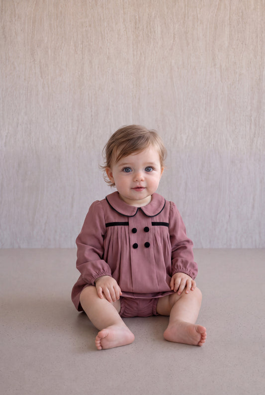 Pleated Flared Set - Raspberry