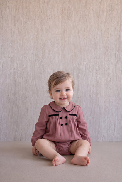 Pleated Flared Set - Raspberry